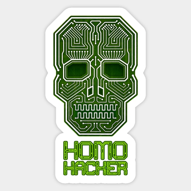 Homo Hacker Sticker by Hacktees